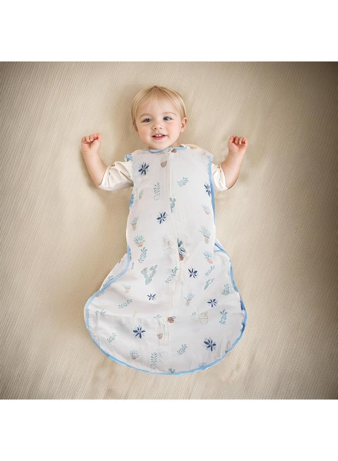 BLOOMSTAR Baby Sleeping Sack Muslin 0.5 tog Cotton 3-12 Months Summer Lightweight Toddler Wearable Blanket Sleeping Bag Thin Breathable Soft Infant Sleeper Sack 6-12M - Image 3
