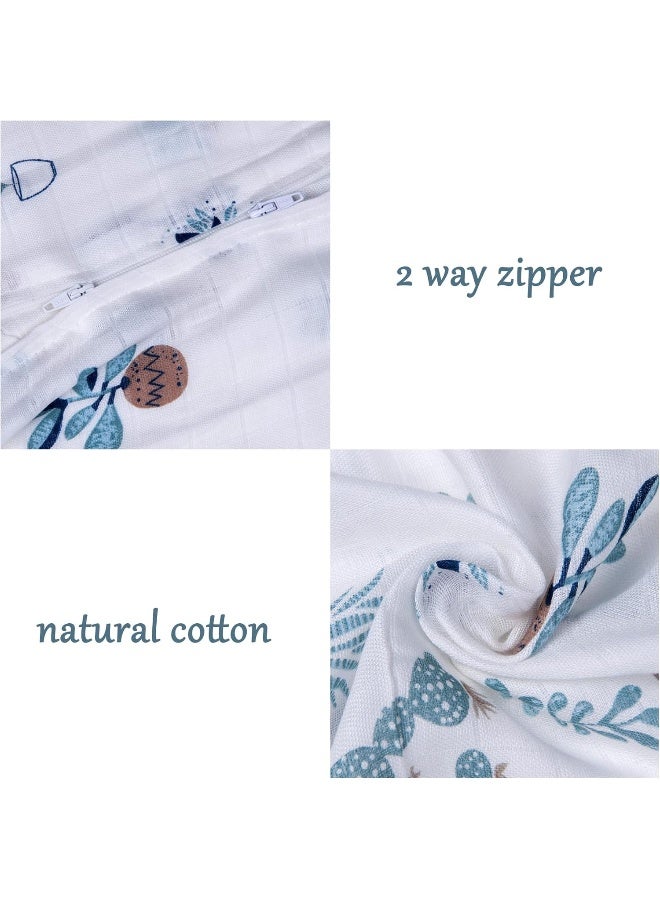 BLOOMSTAR Baby Sleeping Sack Muslin 0.5 tog Cotton 3-12 Months Summer Lightweight Toddler Wearable Blanket Sleeping Bag Thin Breathable Soft Infant Sleeper Sack 6-12M - Image 5