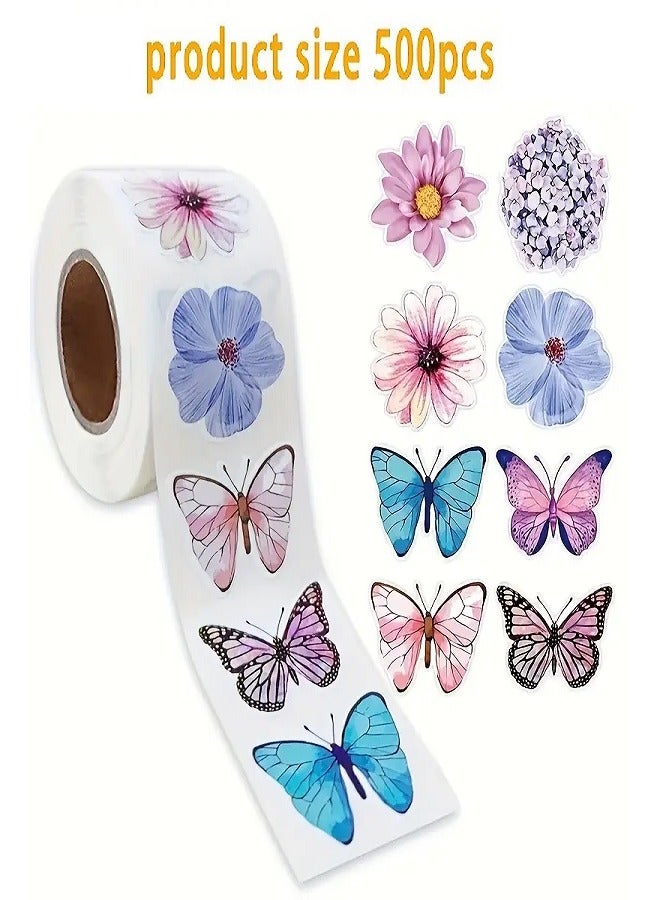 بيوينتي 2000 ملصقات متنوعة 500 ملصقات نجوم و500 ملصقات قلوب و500 ملصقات فراشات وزهور و500 ملصقات وجوه مبتسمه ، ستيكرات متنوعة - Image 2