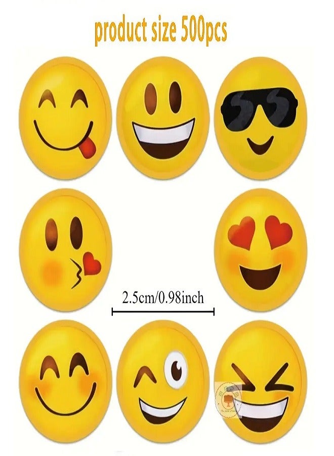 بيوينتي 2000 ملصقات متنوعة 500 ملصقات نجوم و500 ملصقات قلوب و500 ملصقات فراشات وزهور و500 ملصقات وجوه مبتسمه ، ستيكرات متنوعة - Image 3