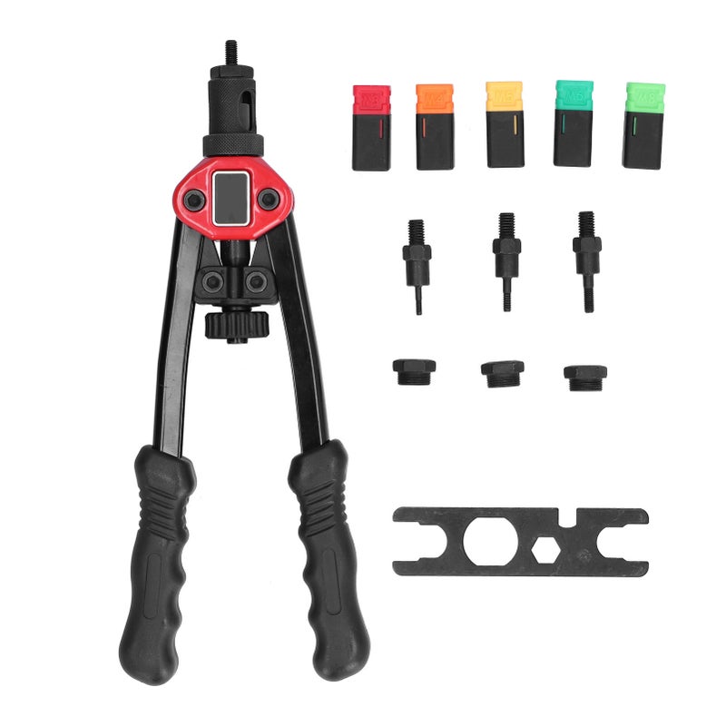 Rivet Nut Gun Stainless Steel Hand Riveting Tool with Tip M3 M4 M5 M6 M8 Nut Kit BT‑606 - Image 4