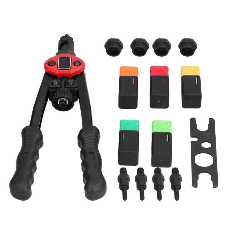 Rivet Nut Gun Stainless Steel Hand Riveting Tool with Tip M3 M4 M5 M6 M8 Nut Kit BT‑606 - Image 2