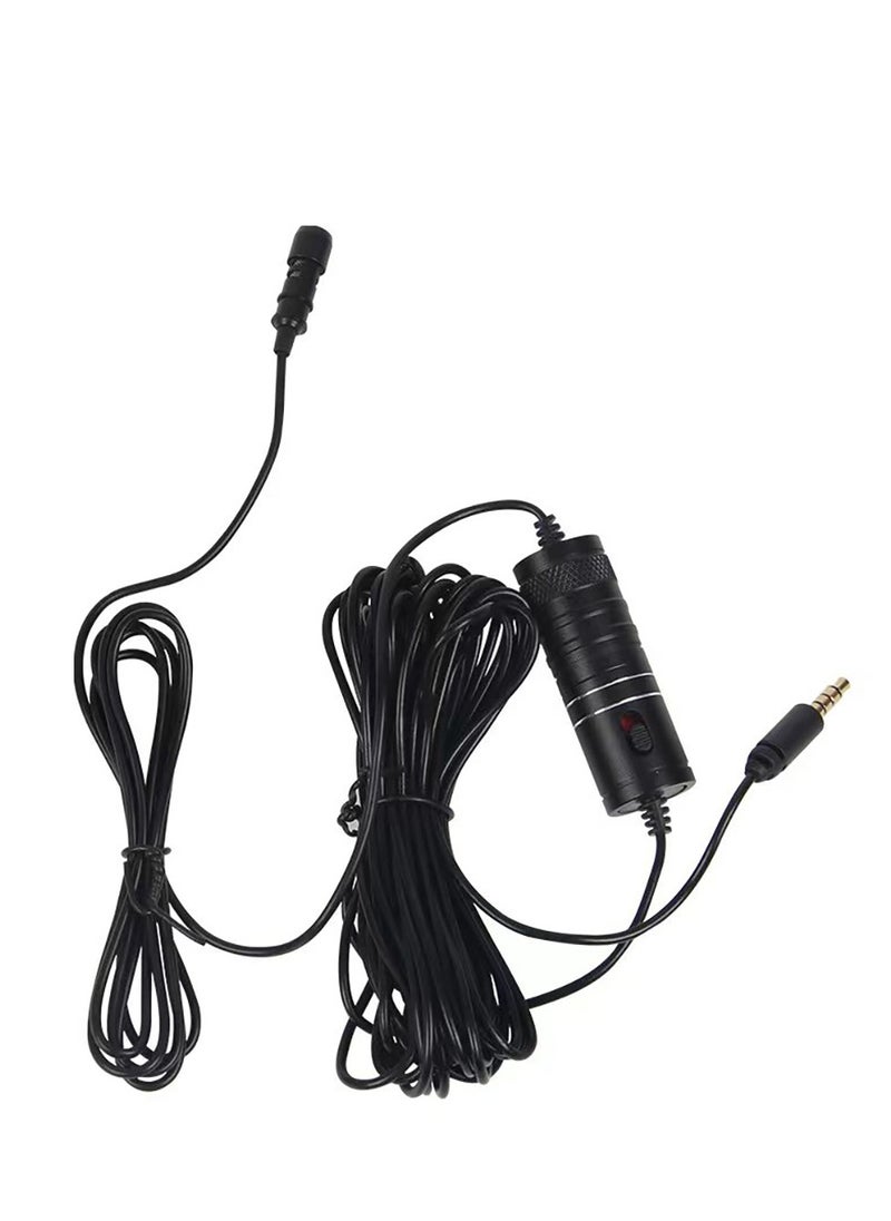ProOne - ProOne PMR701 Professional Grade Lavalier Clip On Microphone - Lav Mic for Camera Phone iPhone GoPro Video Recording ASMR - Small Noise Cancelling 3.5mm Tiny Shirt Microphone with Easy Clip On System - Image 1