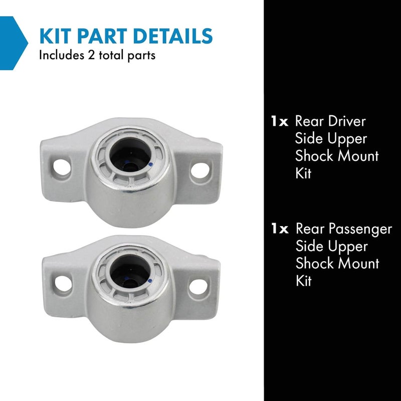 TRQ Rear Upper Shock Mount Kit for 2012-2019 Buick, 2014-2016 Cadillac, and 2011-2015 Chevrolet - Image 2