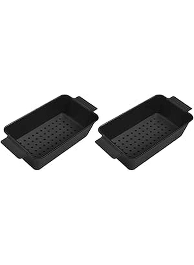 2 Piece Non Stick Black Loaf Pan With Lid Heavy Duty Baking Mold For Bread And Meatloaf - Image 1