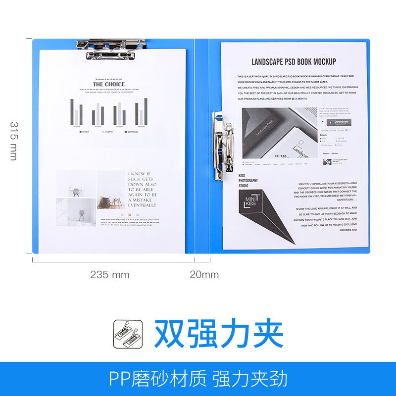 Shusheng Folder Long Clamp Strong Single And Double Clamp A4 Folder Office Classification Strong Student Single And Double Spring Clamp - Image 1