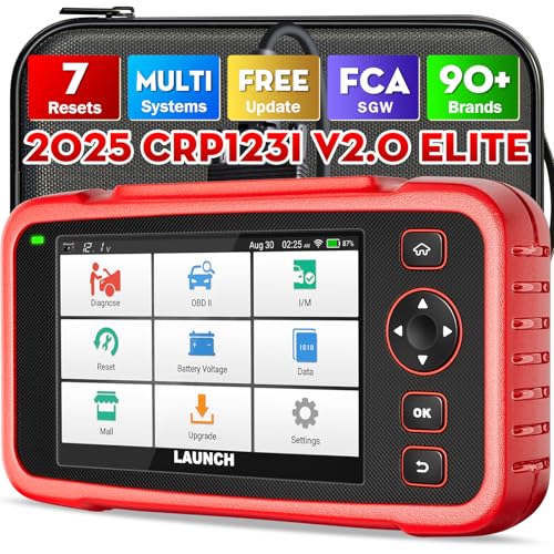 LAUNCH OBD2 Scanner CRP123I V2.0 Elite,Diagnostics Scanner for ABS/SRS/AT/ENG,7 Reset Services, Oil/Brake/BMS/SAS/D.P.F Reset/ABS Bleeding/Throttle Adaption,FCA SGW, Battery Test,Free Lifetime Upgrade - Image 1