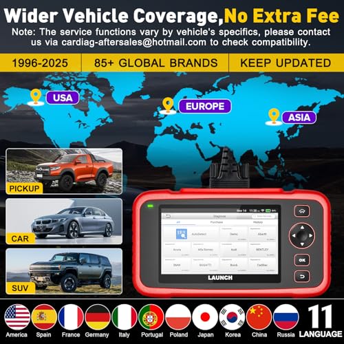 LAUNCH OBD2 Scanner CRP123I V2.0 Elite,Diagnostics Scanner for ABS/SRS/AT/ENG,7 Reset Services, Oil/Brake/BMS/SAS/D.P.F Reset/ABS Bleeding/Throttle Adaption,FCA SGW, Battery Test,Free Lifetime Upgrade - Image 4