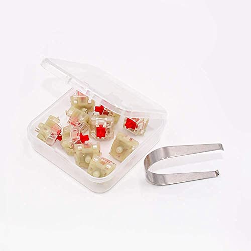 Granvela Cherry MX Standard RGB Red Switches - Plate Mounted 45g Force Linear Clear-Housing Switches for Mechanical Keyboard-MX1A-L1NA 10 Pack - Image 2