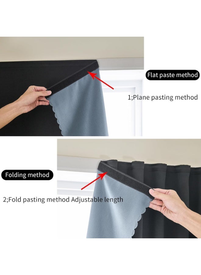 موثوقية التنبؤ ستائر معتمة، قابلة للنقل، ذاتية اللصق بنسبة 100٪، سهلة التركيب على نوافذ غرف النوم، عازلة للحرارة، لتعتيم غرفة المطبخ، ستائر سوداء صغيرة (1 قطعة، 120 سم * 180 سم) - Image 4