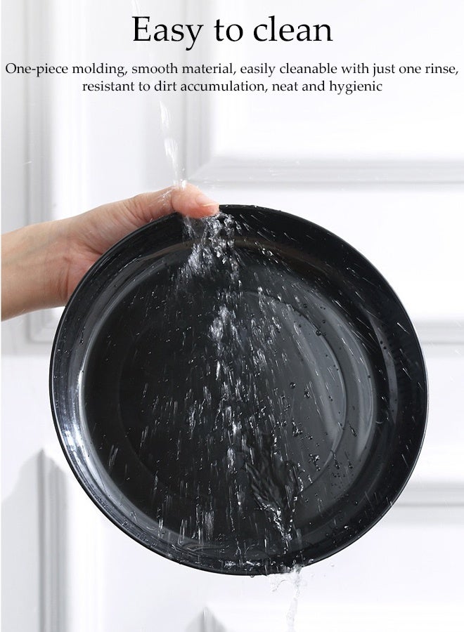 DUNISO 18 Pieces Wheat Straw Dinnerware Sets,Reusable Dinner Plate Set for Kitchen Outdoor Camping ,Unbreakable Cups,Plates and Bowls(Black) - Image 5