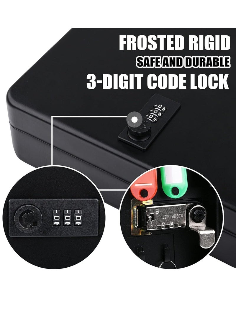 Generic Key Box Wall Mount with Combination Lock 28 Key Hooks Tags Key Organizer Steel Security Locking Key Cabinet Storage Key Lock Box with Code Key Management Cabinet  - Image 4