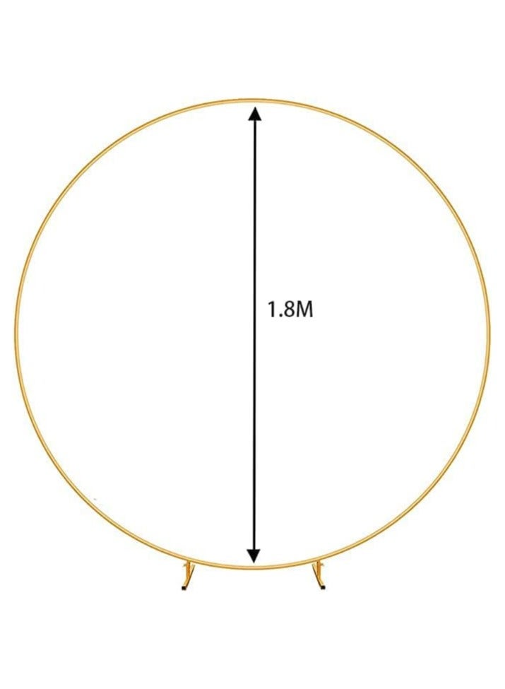 LIMOS Balloon Arch Round Backdrop Stand Reusable Metal Circle Frame Arch Stand for Wedding Birthday Party - Image 2