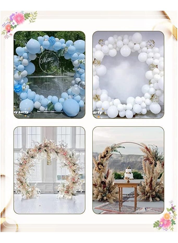LIMOS Balloon Arch Round Backdrop Stand Reusable Metal Circle Frame Arch Stand for Wedding Birthday Party - Image 4