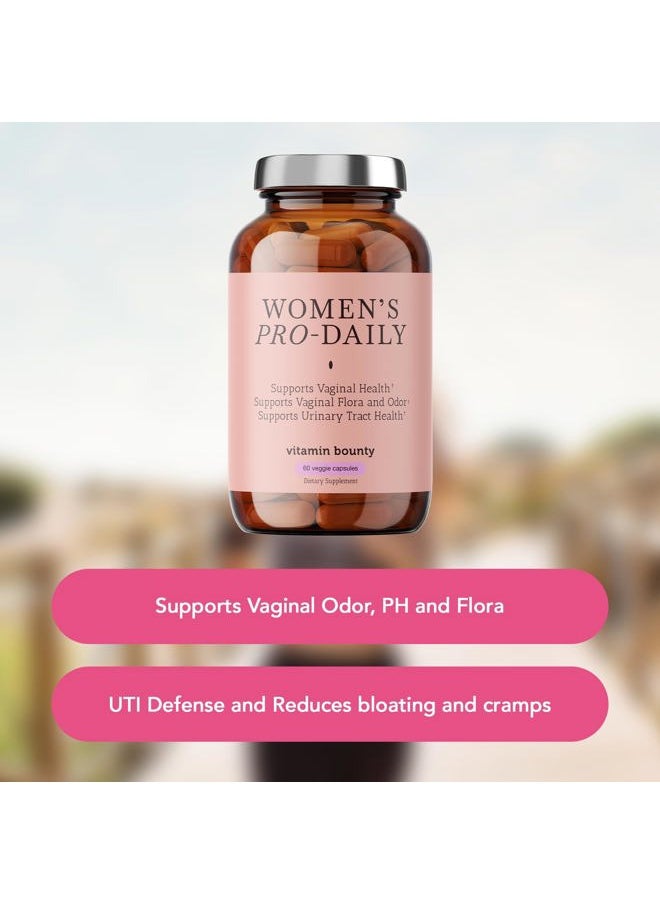 Vitamin Bounty - Women's Pro-Daily Probiotic - Supports Vaginal, Digestive & pH Balance, 10 Billion CFUs, 5 Strains + Cranberry - 60 Capsules - Image 1