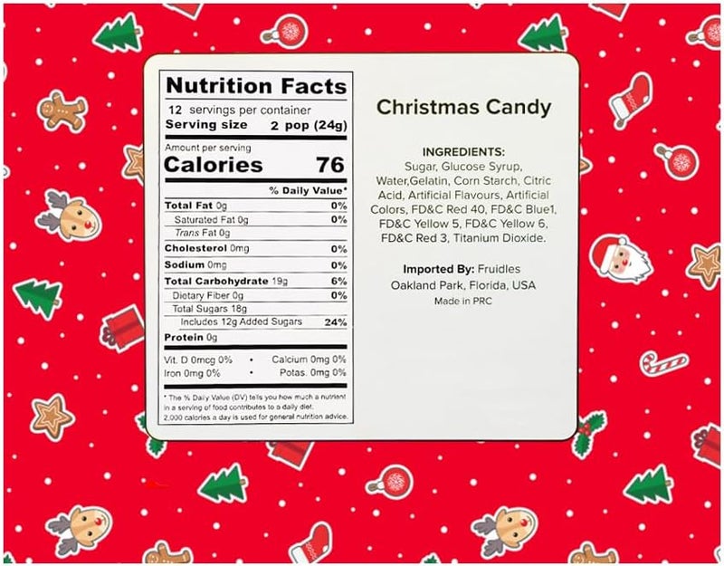 Fruidles Christmas Candy Cane Sticks - Peppermint Flavor - Image 2