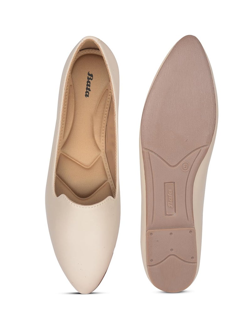 Bata Casual Ballerinas for Women Off White - Image 4