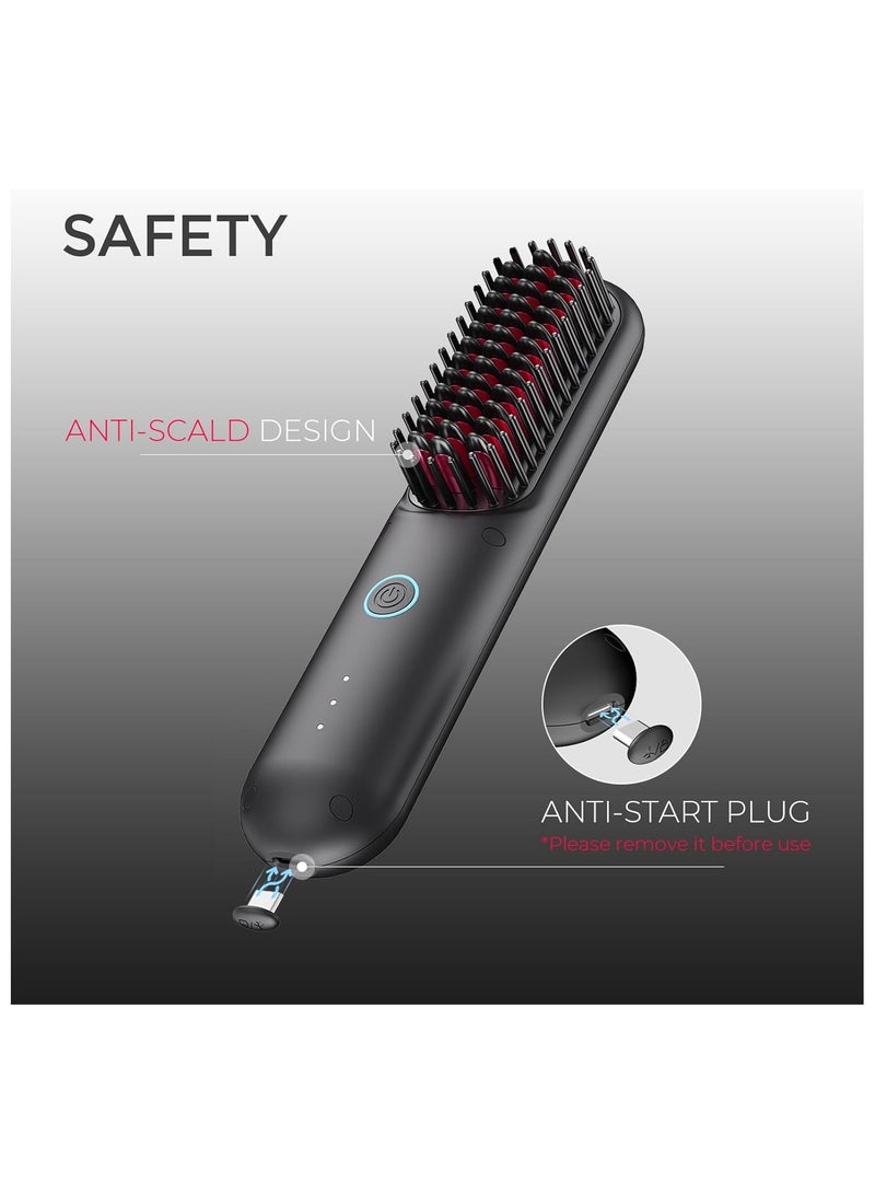 TYMO TYMO Porta Cordless Hair Straightener Brush, Black Color  - Image 5