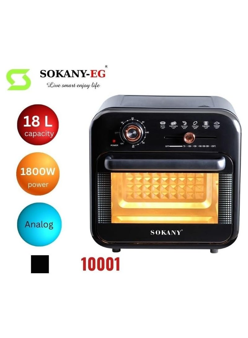 سوكاني اير فراير سوكاني قلاية+فرن سوكانى 18لتر 1800وات SK-10001 - Image 2
