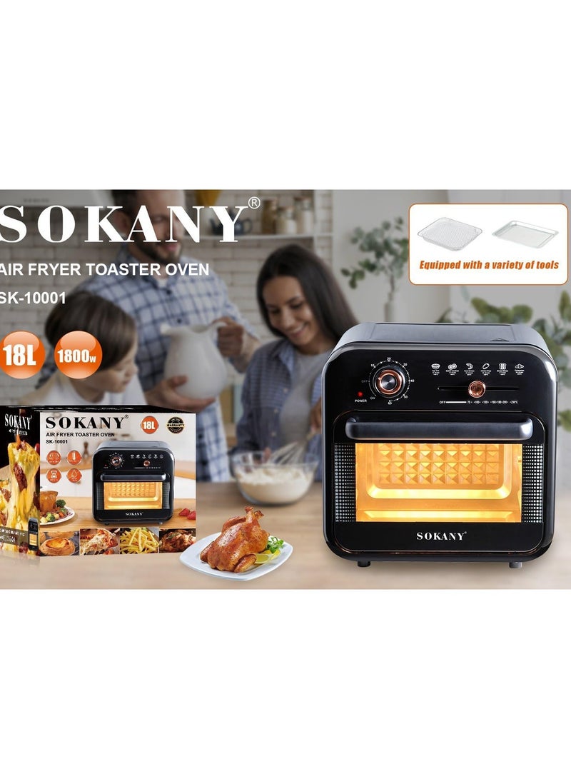 سوكاني اير فراير سوكاني قلاية+فرن سوكانى 18لتر 1800وات SK-10001 - Image 3