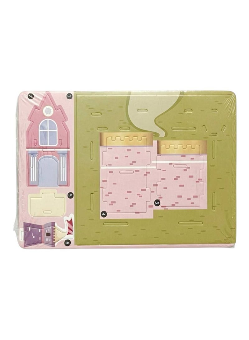 Aura Style 3D Princess Castle Puzzle For Girls, Educational DIY Building Craft Toy & Ideal Gift, Sturdy Pink Cardboard - Image 4