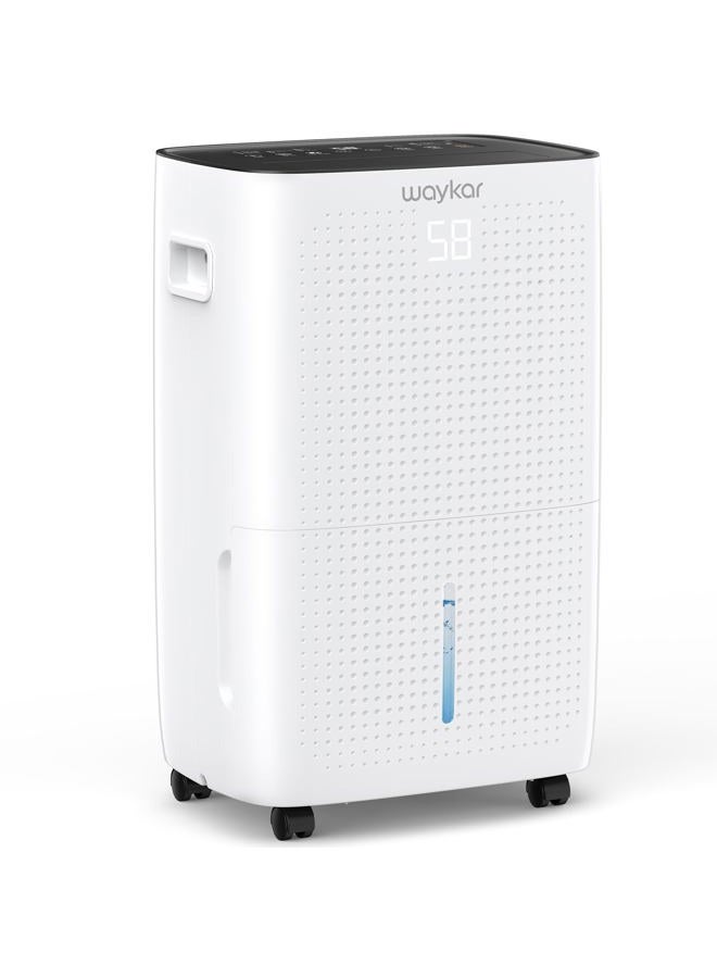 Waykar 150 Pints 7,000 Sq. Ft Energy Star Dehumidifier with Drain Hose for Commercial and Industrial Large Rooms, Home, Basements, Storages, Warehouses and Bedrooms - Image 1