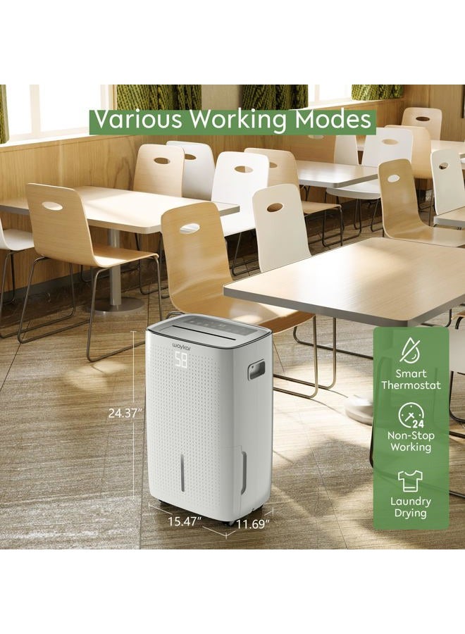 Waykar 150 Pints 7,000 Sq. Ft Energy Star Dehumidifier with Drain Hose for Commercial and Industrial Large Rooms, Home, Basements, Storages, Warehouses and Bedrooms - Image 5