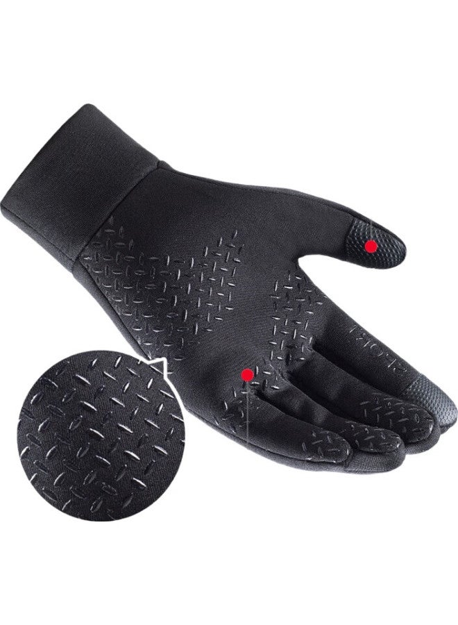 Pull Back Warrior Gloves For Men, Climbing And Mountaineering, Non-Slip, Wear-Resistant, Full-Finger Gloves, For Men And Women, Autumn And Winter, Cold-Proof, Warm, Cycling Equipment, Black, Xl - Image 2