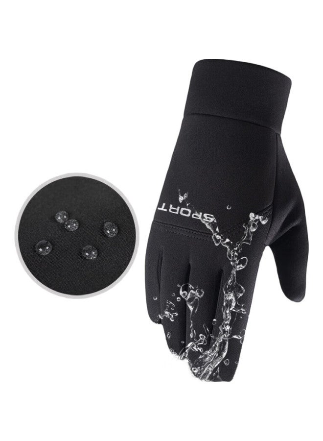 Pull Back Warrior Gloves For Men, Climbing And Mountaineering, Non-Slip, Wear-Resistant, Full-Finger Gloves, For Men And Women, Autumn And Winter, Cold-Proof, Warm, Cycling Equipment, Black, Xl - Image 1