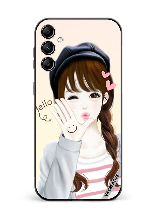 VR CREATIVE Protective Case Cover For Samsung Galaxy A55 Hello Girl Design Multicolour - Image 1