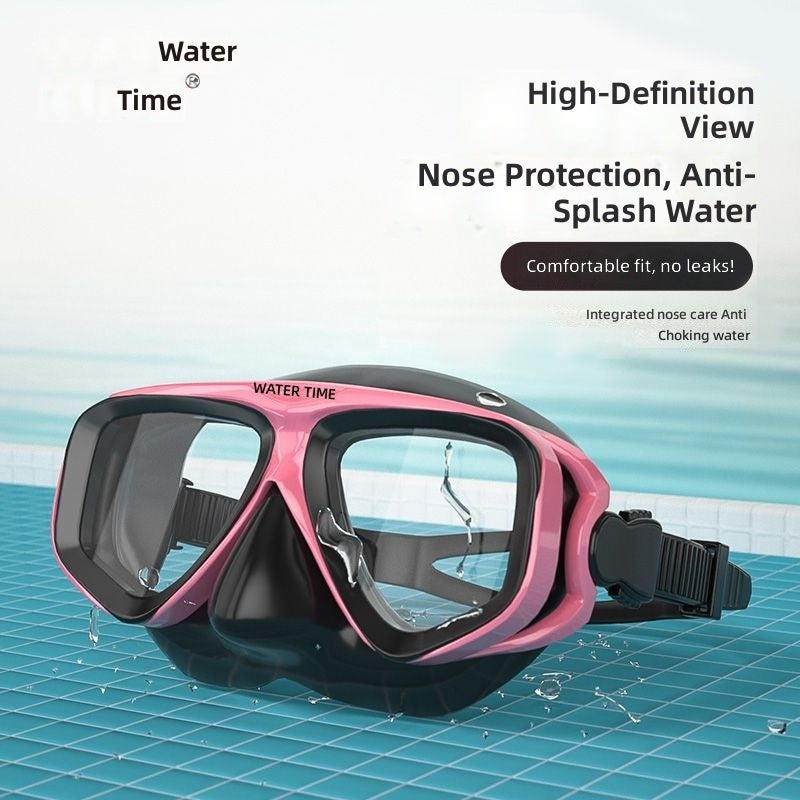 WATERTIME مجموعة الغوص الكاملة من ووترتايم مع أنبوب تنفس مضاد للإختناق للكبار - Image 4