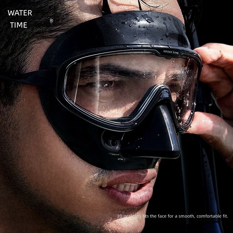 WATERTIME مجموعة الغوص الكاملة من ووترتايم مع أنبوب تنفس مضاد للإختناق للكبار - Image 5