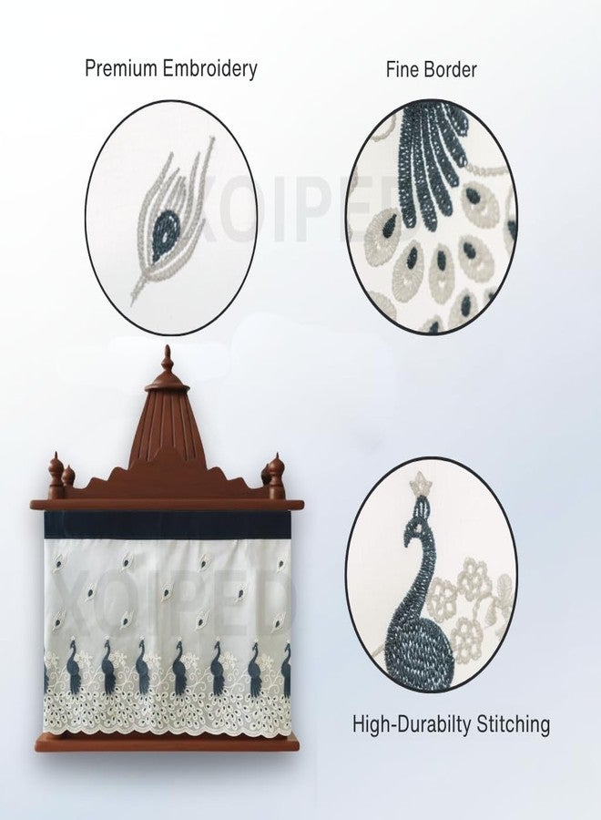 XOIPED Temple Curtain for Home Mandir | Decorative Pooja Room Mandir Parda/Curatin for Home & Office Temple (Medium) - Image 5