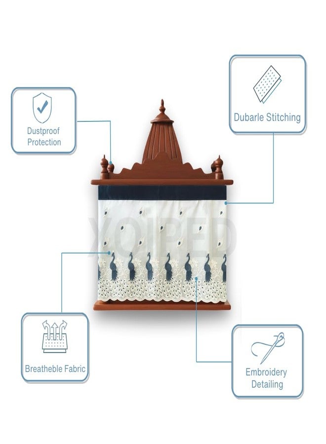XOIPED Temple Curtain for Home Mandir | Decorative Pooja Room Mandir Parda/Curatin for Home & Office Temple (Medium) - Image 4