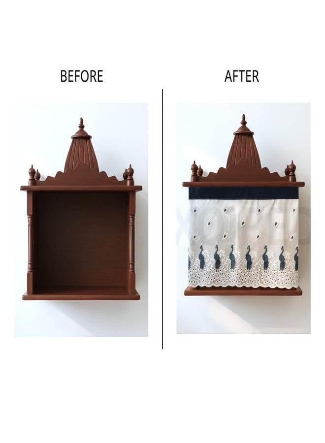 XOIPED Temple Curtain for Home Mandir | Decorative Pooja Room Mandir Parda/Curatin for Home & Office Temple (Medium) - Image 3