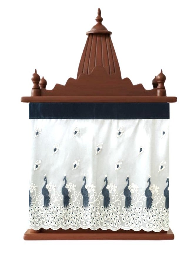 XOIPED Temple Curtain for Home Mandir | Decorative Pooja Room Mandir Parda/Curatin for Home & Office Temple (Medium) - Image 1