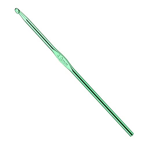 Iuuidu 4mm Aluminum Crochet Hook, Smooth Crochet Needles, Knitting Needles for Yarn Craft, Great Handmade DIY Present for Friends, Random Color - Image 1