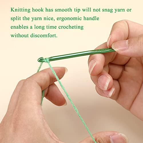 Iuuidu 4mm Aluminum Crochet Hook, Smooth Crochet Needles, Knitting Needles for Yarn Craft, Great Handmade DIY Present for Friends, Random Color - Image 5