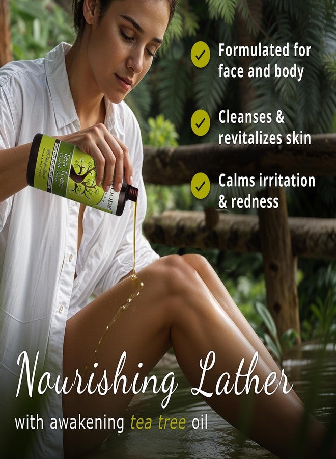 Dr. Woods Tea Tree Liquid Castile Soap with Pump - Castile Soap with Pure Tea Tree Oil, Body Wash for Men and Women, Organic Shea Butter, Natural Cleaner for Face, Hands, and Body - 32 Fl Oz - Image 2