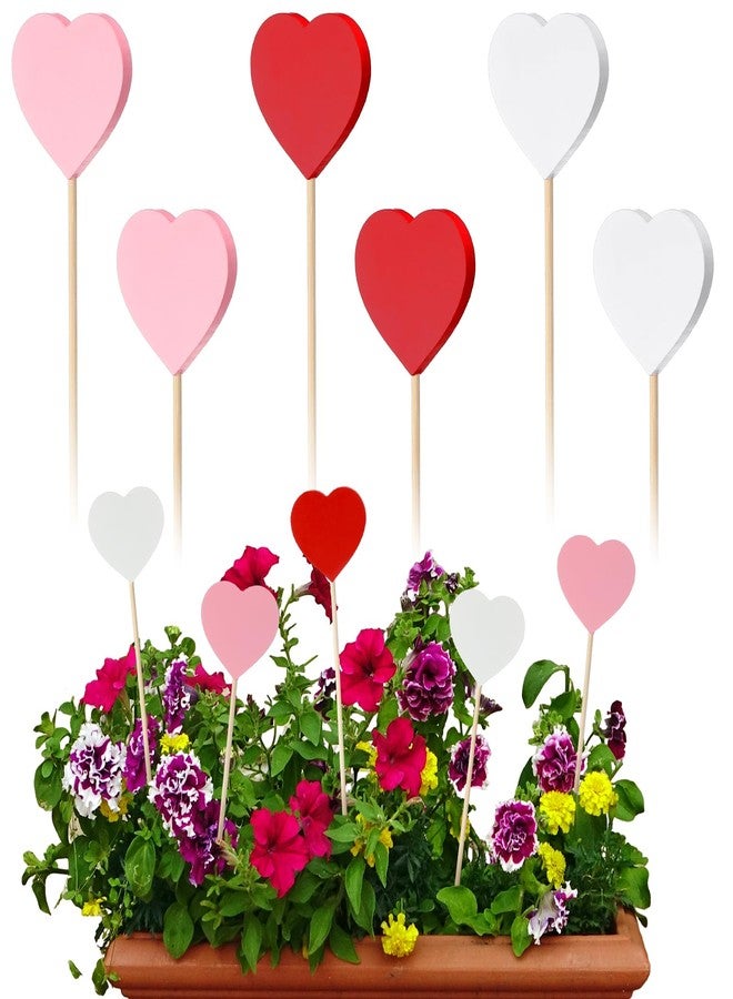 روموا مجموعة روموا المكونة من 6 قطع من أوتاد خشبية على شكل قلوب لتزيين الحدائق المنزلية في عيد الحب، مثالية لتزيين الحدائق المنزلية، والمناسبات الخاصة، وحفلات الزفاف، والذكرى السنوية. - Image 1