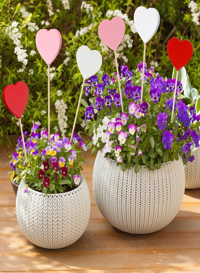 روموا مجموعة روموا المكونة من 6 قطع من أوتاد خشبية على شكل قلوب لتزيين الحدائق المنزلية في عيد الحب، مثالية لتزيين الحدائق المنزلية، والمناسبات الخاصة، وحفلات الزفاف، والذكرى السنوية. - Image 4