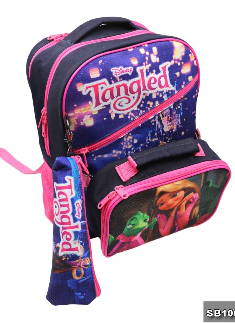 Gharibo Bags - School backpack with lunch bag Size 15 Rapunzel - Image 1