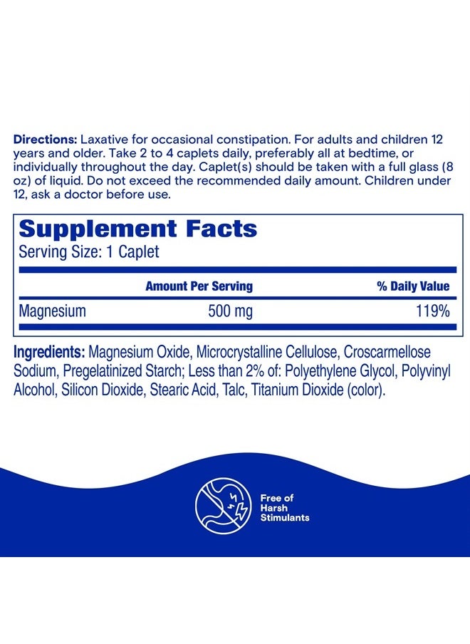 Phillips' - Laxative Caplets, With Naturally Sourced Magnesium Supplement for Gentle Relief of Occasional Constipation, Cramp and Stimulant Free Laxatives, 100 Caplets - Image 1