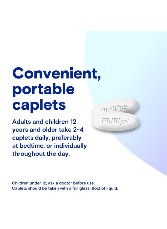 Phillips' - Laxative Caplets, With Naturally Sourced Magnesium Supplement for Gentle Relief of Occasional Constipation, Cramp and Stimulant Free Laxatives, 100 Caplets - Image 1
