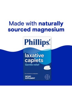 Phillips' Laxative Caplets, With Naturally Sourced Magnesium Supplement for Gentle Relief of Occasional Constipation, Cramp and Stimulant Free Laxatives, 100 Caplets  - Image 3