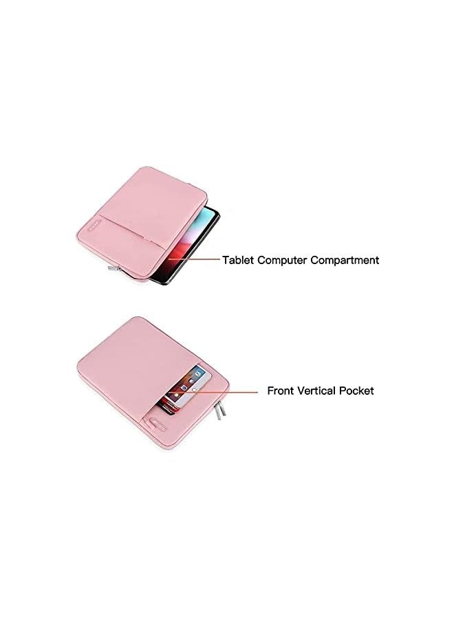 Mosiso Tablet Sleeve Case Compatible with iPad 10th 10.9 inch/Air 5th 10.9 / Pro 11 M2 / 9/8/7 10.2 / Air 4 10.9/Air 3 10.5/9.7,Polyester Vertical Bag, Pink - Image 3