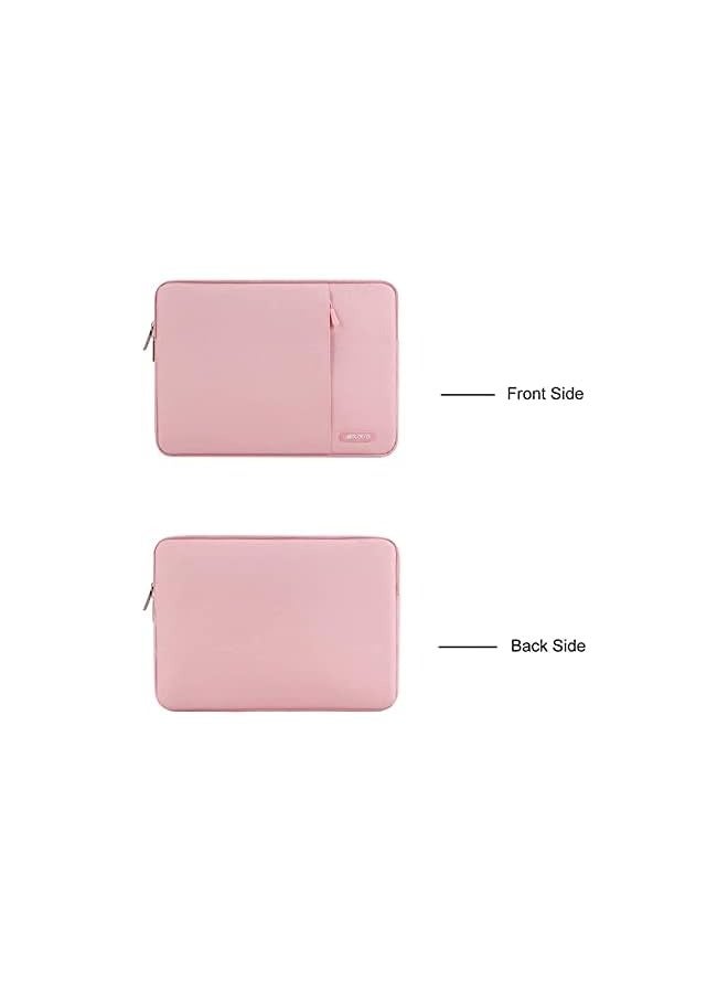 Mosiso Tablet Sleeve Case Compatible with iPad 10th 10.9 inch/Air 5th 10.9 / Pro 11 M2 / 9/8/7 10.2 / Air 4 10.9/Air 3 10.5/9.7,Polyester Vertical Bag, Pink - Image 4
