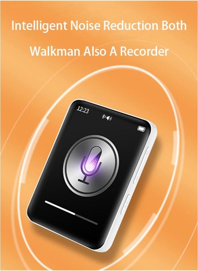 Bonic 64GB Touch Screen and Mini Portable MP3 MP4 Player Bluetooth MP4 Music Player HIFI Sound Speaker - White - Image 4