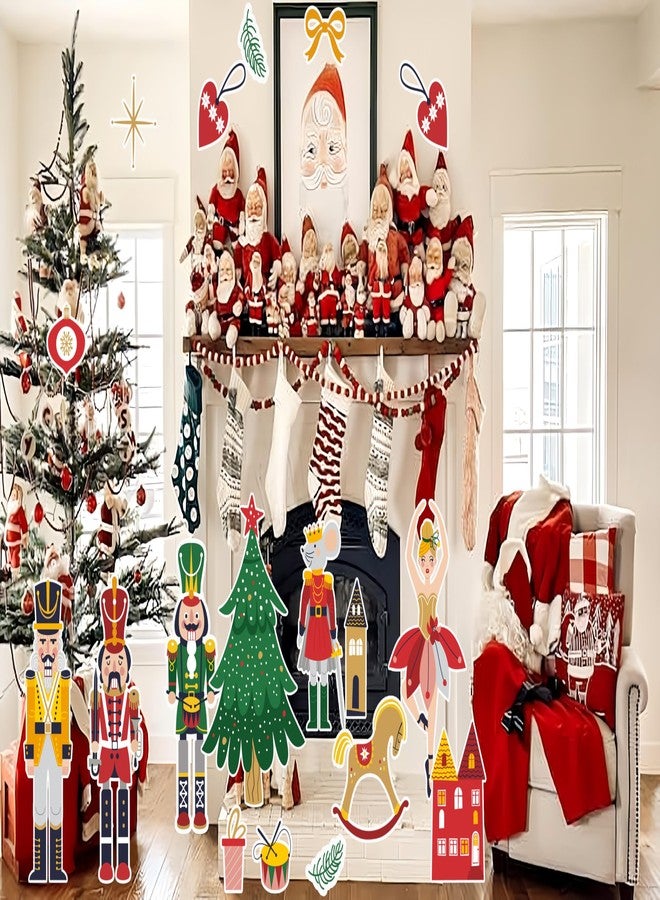Eanjia Christmas Party Cutouts Decor Box | 20” x 15" 6 Sheet Foam Board Christmas Tree Nutcracker Ballet Girl Xmas Element for Shop Windows Restaurant Scene Display Backdrop (Christmas Red Green) - Image 5