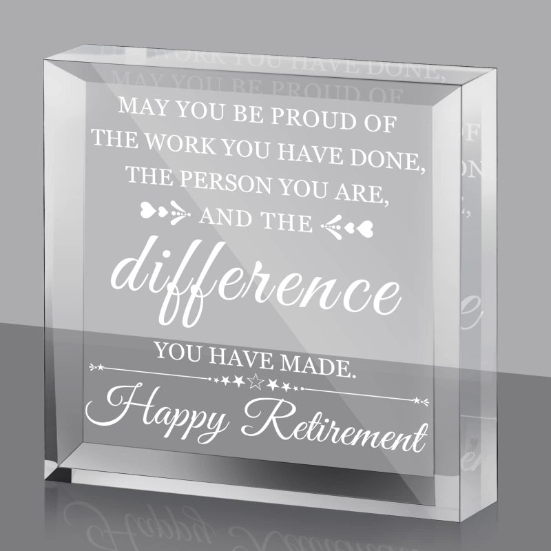 هدايا تقاعد سعيدة للرجال والنساء، عسى أن تكون فخورًا بالعمل الذي قمت به، تذكار وثقل ورقي، لوحة تقاعد، هدايا ملهمة للمعلم المتقاعد، الشرطي، رجل الإطفاء، بأسلوب بسيط